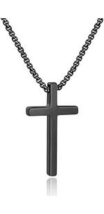 Fekete keresztes nyaklánc
