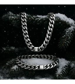 Férfi acél ékszerek télen