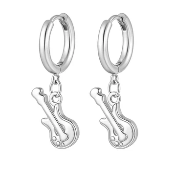 Acél fülbevaló "gitár"