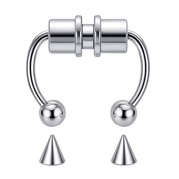 Acél mágneses hamis orr piercing