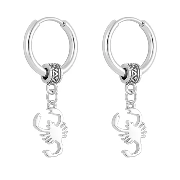 Acél fülbevaló "skorpió"