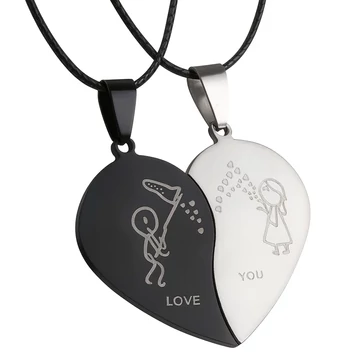 Acél páros nyaklánc I Love You