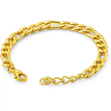 Decens aranyozott acél karkötő