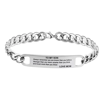 Acél anyától fiának karkötő