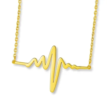 Acél EKG szimbólumos nyaklánc
