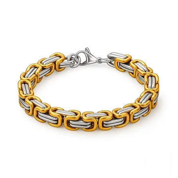 Acél összefont karkötő