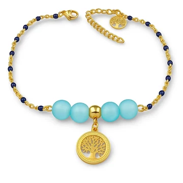 Acél életfa bokalánc