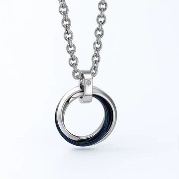 Acél triplagyűrűs nyaklánc