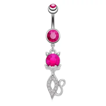 Acél köldök piercing "Girlie"