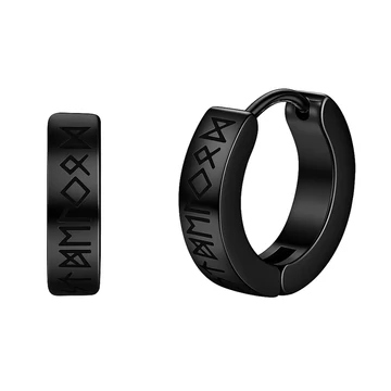Acél viking fülbevaló Rúna