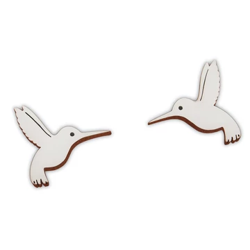 Acél fülbevaló kolibri