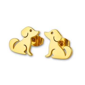 Acél fülbevaló kiskutya