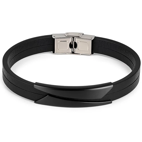 Acél fémlapos férfi karkötő "Mike"