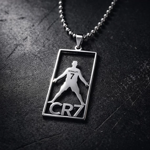 Acél Cristiano Ronaldo nyaklánc (CR7)