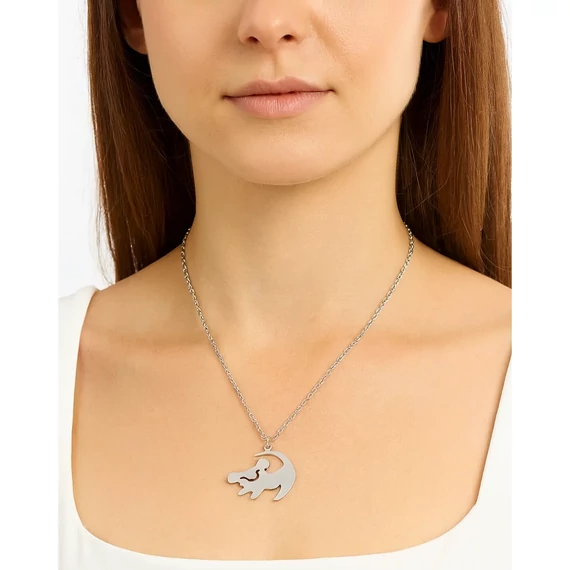 Acél Oroszlánkirály nyaklánc nyakban