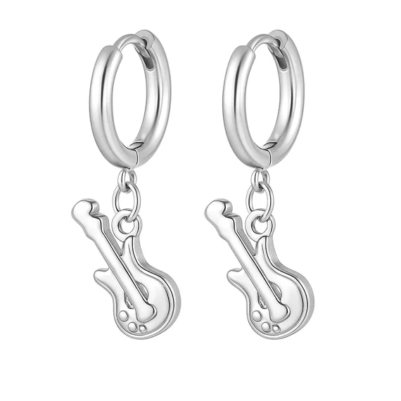 Acél fülbevaló "gitár"