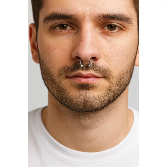 Acél mágneses hamis orr piercing orrban