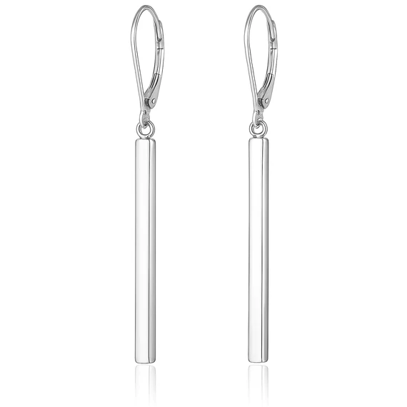 Letisztult acél rúd fülbevaló