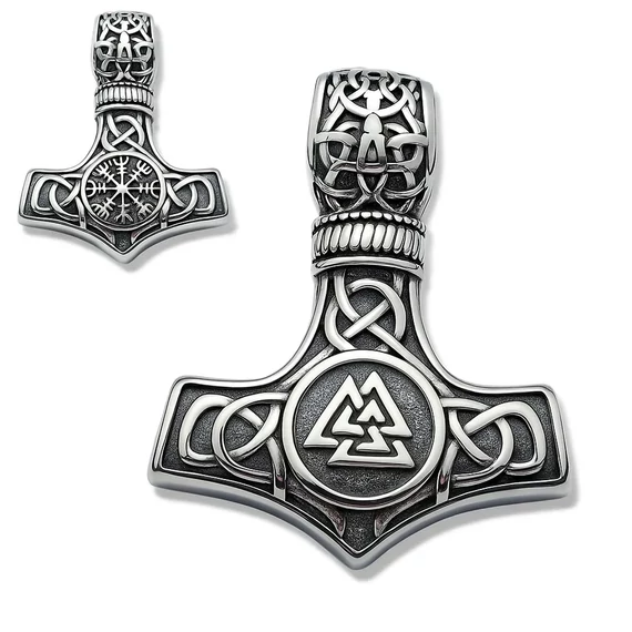 Acél Thor kalapácsa medál