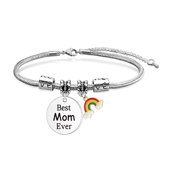 Acél "Best Mom Ever" anya karkötő