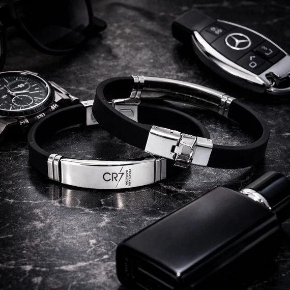 Acél Cristiano Ronaldo karkötő (CR7)