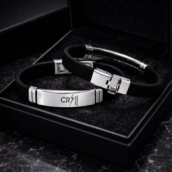 Acél Cristiano Ronaldo karkötő (CR7)