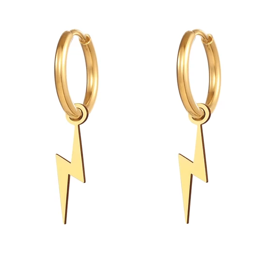 Acél villám alakú fülbevaló