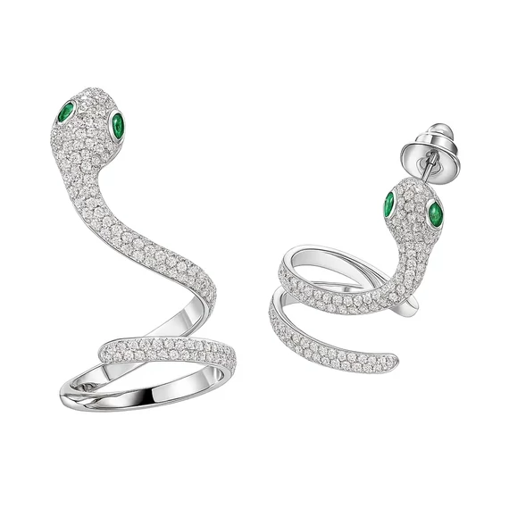 Acél kígyó fülbevaló