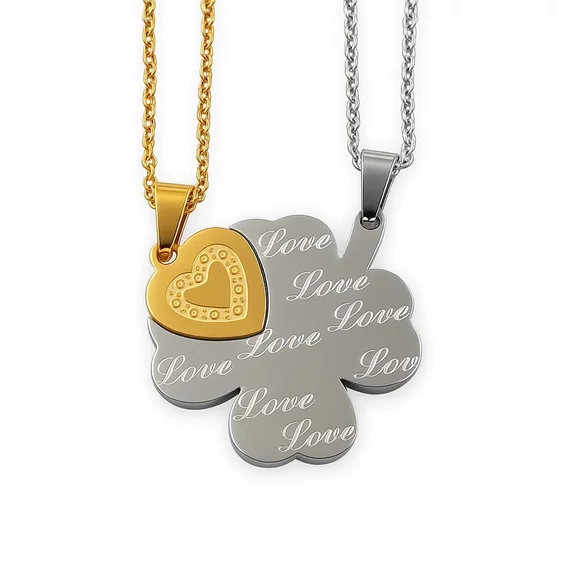 Acél lóherés páros nyaklánc