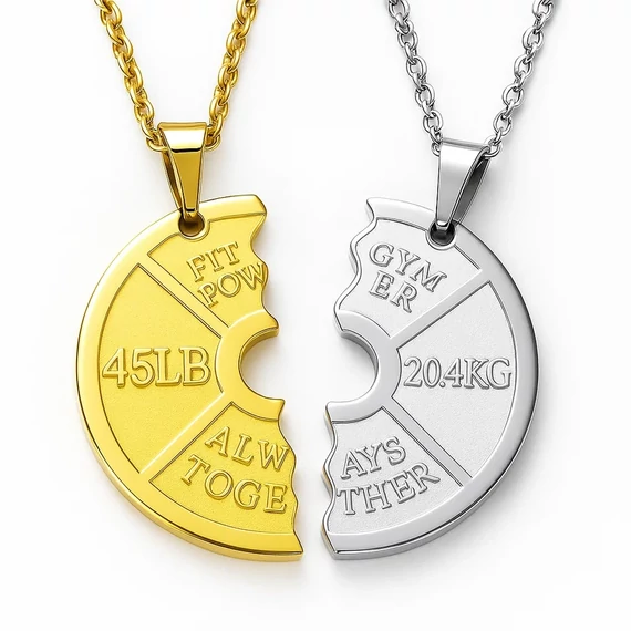 Acél páros edzőpartnerek nyaklánc