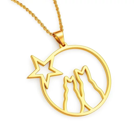 Acél cicapár nyaklánc