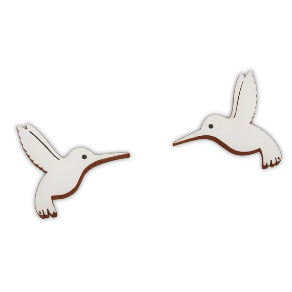 Acél fülbevaló kolibri