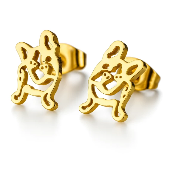 Acél fülbevaló bulldog