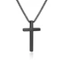 Fekete acél kereszt nyaklánc